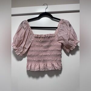 Pink Striped Women's Top